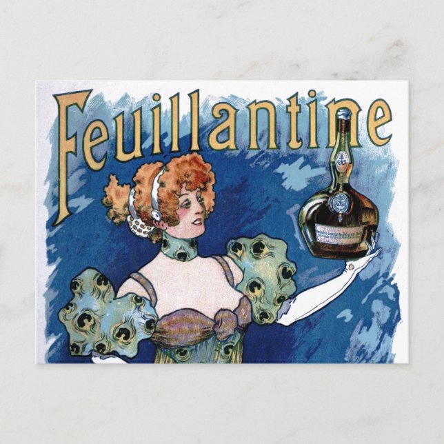Feuillantine liqueur Advertisement Postcard (Front)