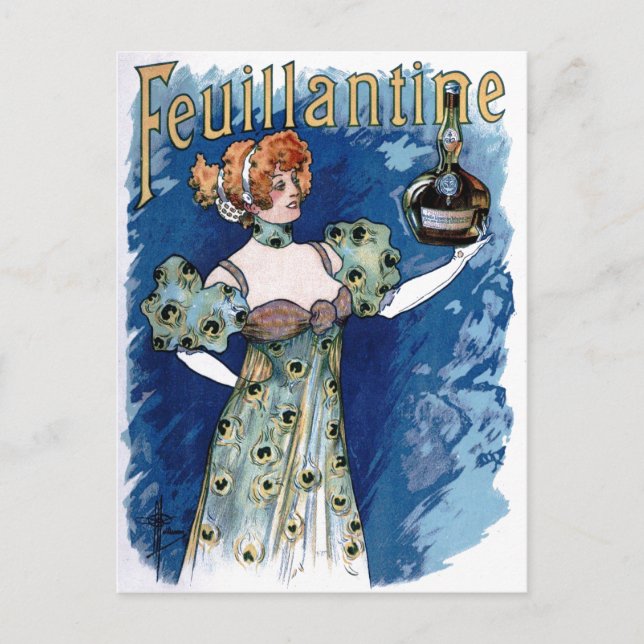 Feuillantine liqueur Advertisement Postcard (Front)