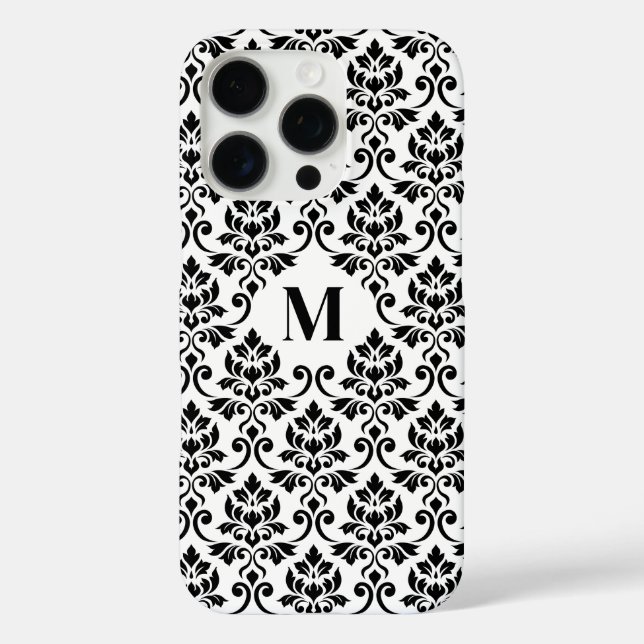 Feuille Damask Black Pattern (Custom) Case-Mate iPhone Case (Back)