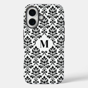 Feuille Damask Black Pattern (Custom) iPhone 16 Case