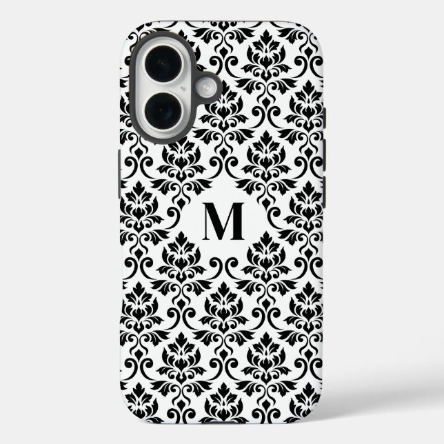 Feuille Damask Black Pattern (Custom) Case-Mate iPhone Case (Back)