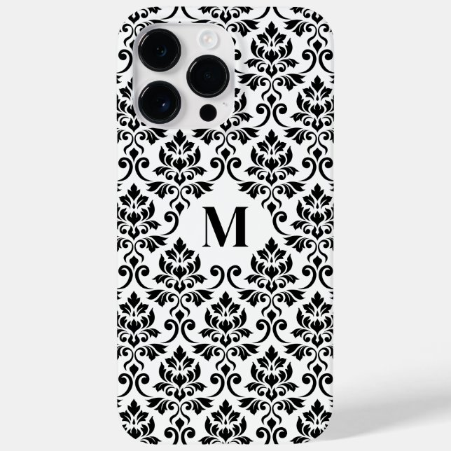 Feuille Damask Black Pattern (Custom) Case-Mate iPhone Case (Back)
