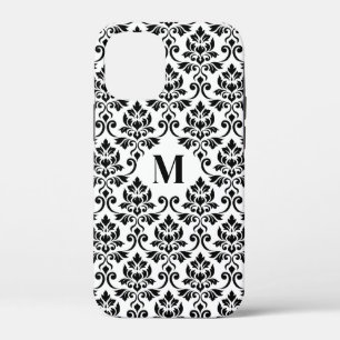 Feuille Damask Black Pattern (Custom) iPhone 12 Mini Case