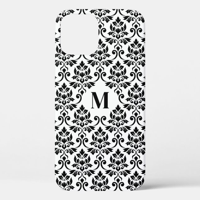 Feuille Damask Black Pattern (Custom) Case-Mate iPhone Case (Back)
