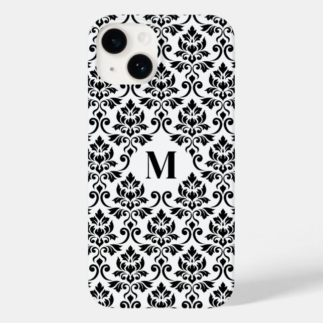 Feuille Damask Black Pattern (Custom) Case-Mate iPhone Case (Back)