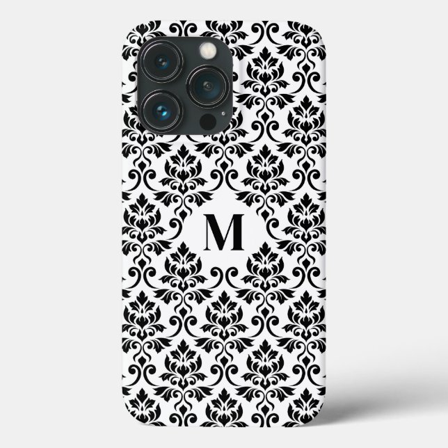 Feuille Damask Black Pattern (Custom) Case-Mate iPhone Case (Back)