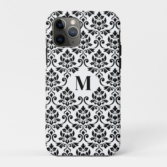 Feuille Damask Black Pattern (Custom) Case-Mate iPhone Case (Back)
