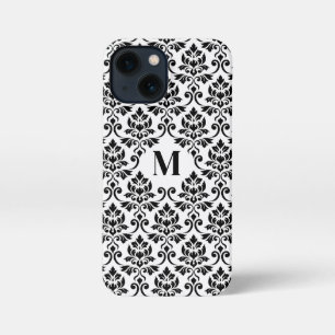 Feuille Damask Black Pattern (Custom) iPhone 13 Mini Case