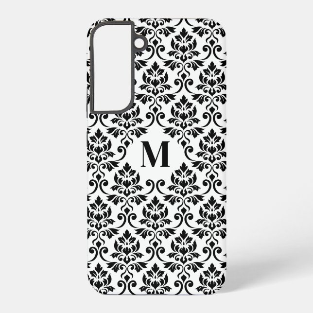 Feuille Damask Black Pattern (Custom) Samsung Galaxy S22+ Case (Back)