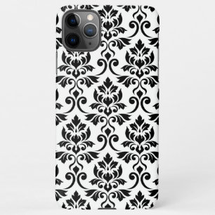 Feuille Damask Lg Pattern Black on White iPhone 11Pro Max Case