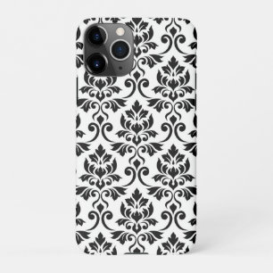 Feuille Damask Lg Pattern Black on White iPhone 11Pro Case