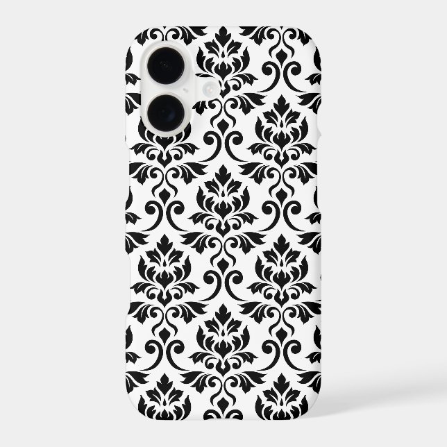 Feuille Damask Lg Pattern Black on White Samsung Galaxy S21 Ultra Case (Back)