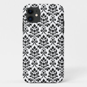 Feuille Damask Pattern Black iPhone 11 Case