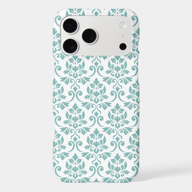 Feuille Damask Teal Pattern (Back)