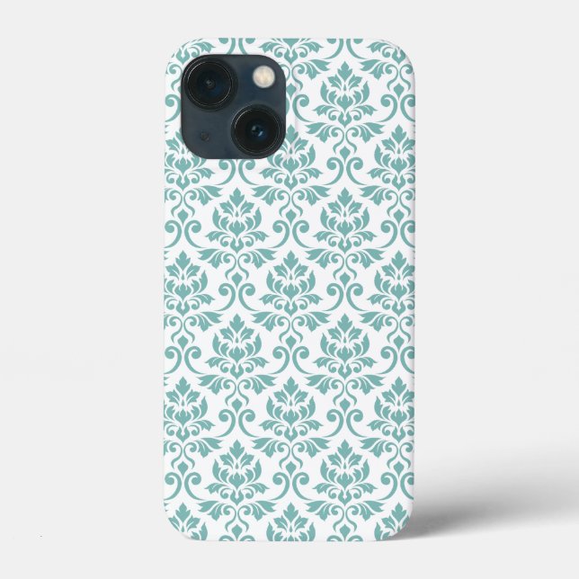 Feuille Damask Teal Pattern Case-Mate iPhone Case (Back)