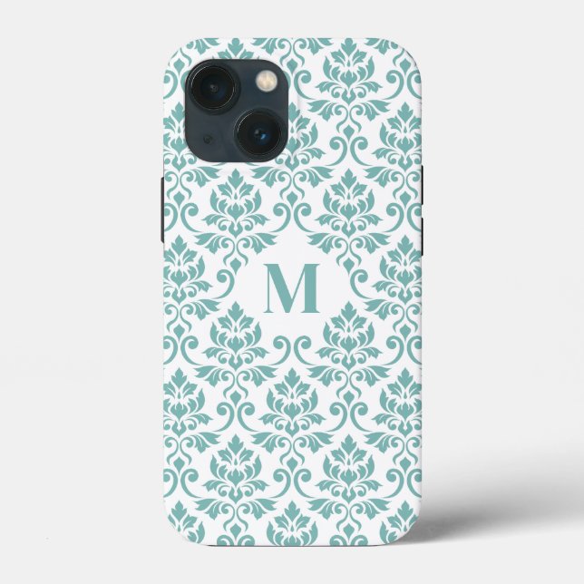 Feuille Damask Teal Pattern (Custom) Case-Mate iPhone Case (Back)