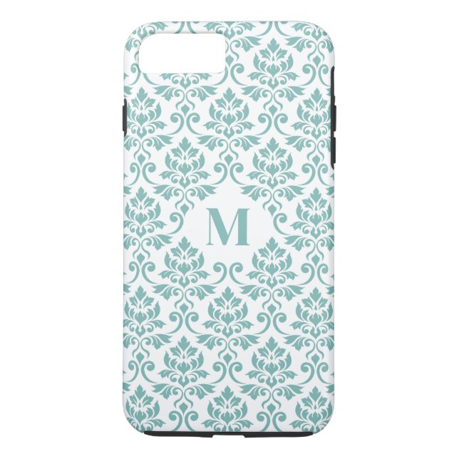 Feuille Damask Teal Pattern (Custom) Case-Mate iPhone Case (Back)