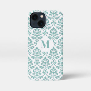 Feuille Damask Teal Pattern (Custom) iPhone 13 Mini Case