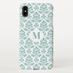 Feuille Damask Teal Pattern (Custom) iPhone Case