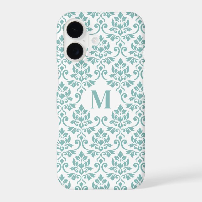 Feuille Damask Teal Pattern (Custom) Samsung Galaxy S21 Ultra Case (Back)