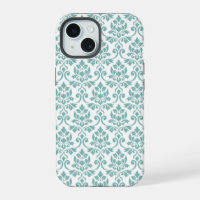 Feuille Damask Teal Pattern