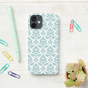Feuille Damask Teal Pattern iPhone 12 Mini Case