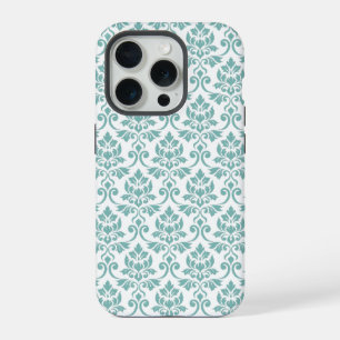 Feuille Damask Teal Pattern iPhone 15 Pro Case