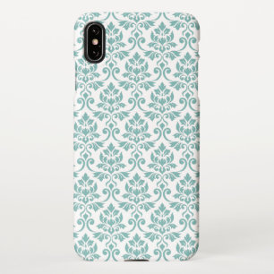 Feuille Damask Teal Pattern iPhone Case