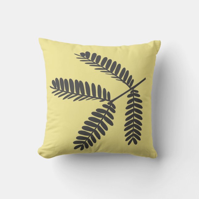 Fever Tree Leaves Branch Cushion Throw Pillow (Front)