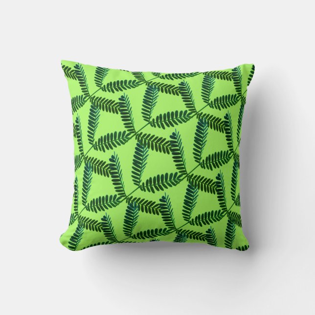 Fever Tree Leaves Branch Cushion Throw Pillow (Front)