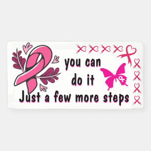 few steps breast cancer survivor banner ideas