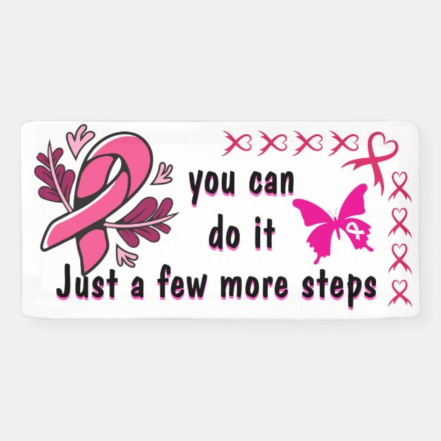few steps breast cancer survivor banner ideas (Horizontal)