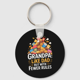 Fewer Rules Funny Grandpa  Key Ring