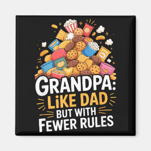 Fewer Rules Funny Grandpa  Magnet