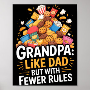 Fewer Rules Funny Grandpa  Poster