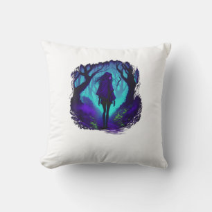 Fey Gothic Emo Goblincore Aesthetic  Forest Graphi Cushion