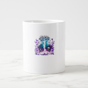 Fey Gothic Emo Goblincore Aesthetic  Forest Graphi Large Coffee Mug