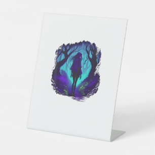 Fey Gothic Emo Goblincore Aesthetic Forest Graphi Pedestal Sign