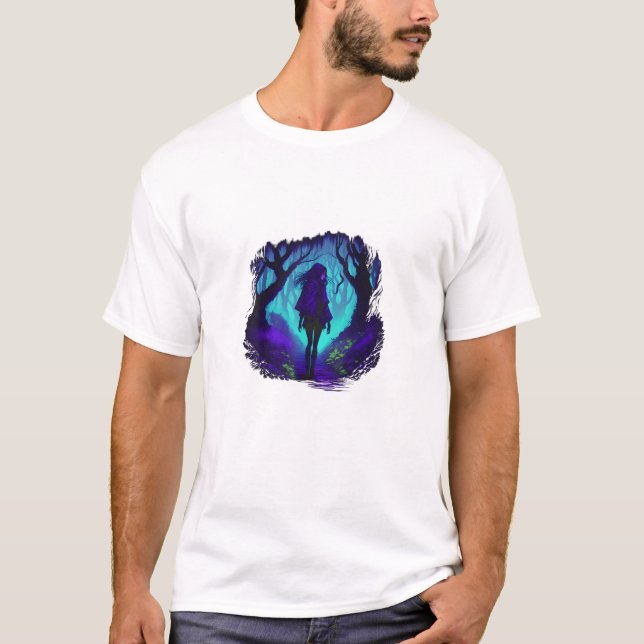 Fey Gothic Emo Goblincore Aesthetic  Forest Graphi T-Shirt (Front)