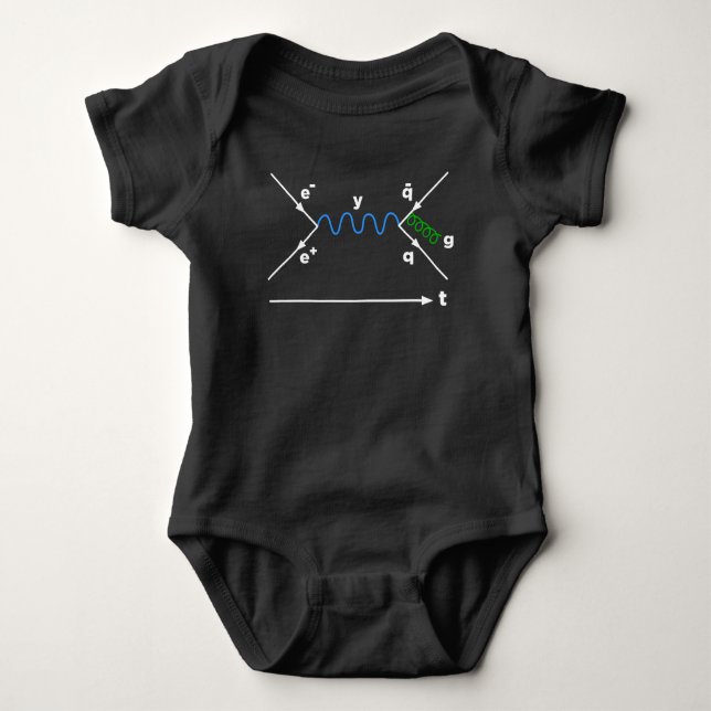 Feynman Diagram Physics Equation science physicist Baby Bodysuit (Front)