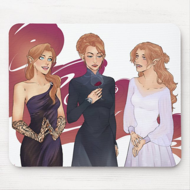 Feyre, In this and Elain Archeron Mouse Pad (Front)