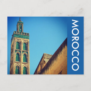 fez minaret postcard