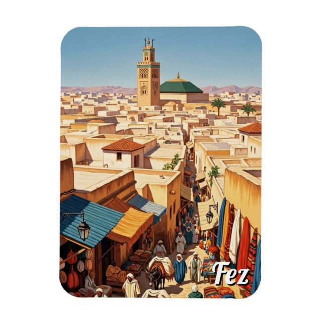 Fez Morocco Travel Magnet (Vertical)