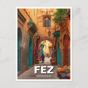 Fez Morocco Travel Postcard