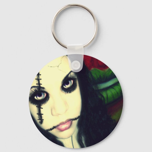 Fezzie Ferocious Keychain: Morbid Doll Key Ring (Front)