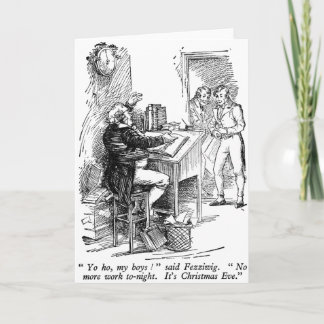 Fezziwig (with text) holiday card