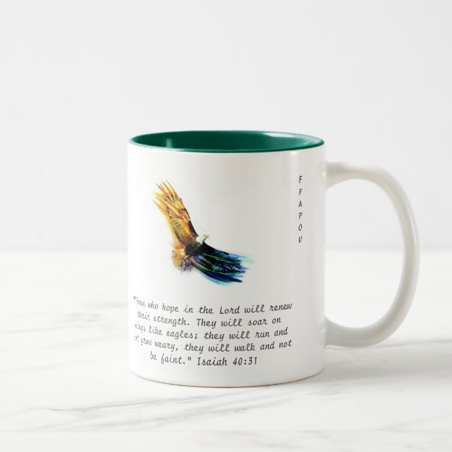 FFAPOV Isaiah 40:31 Eagle Mug (left-handed) (Right)