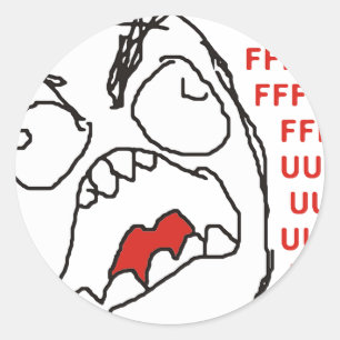 FFFFFFFUUUUUU - Rage! Classic Round Sticker