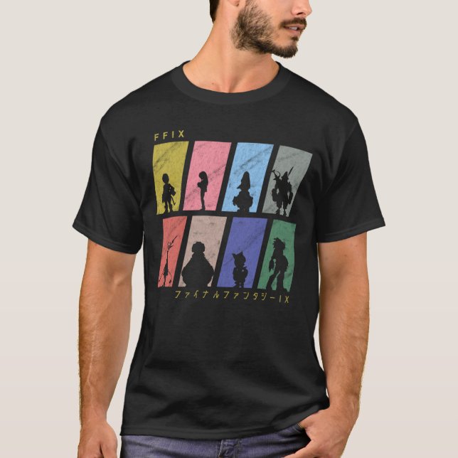 FFIX Character Silhouettes family T-Shirt (Front)