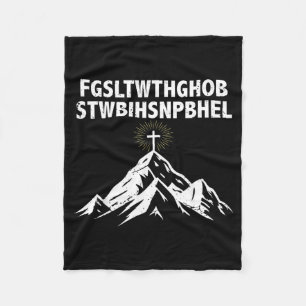 Fgsltwthghobstwbihsnpbhel God Loved Faith Jesus Fleece Blanket